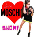 MOSCHINO FELPA-ABITO  WOMAN A1702 BLACK/ROSA FLUO