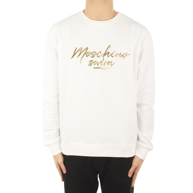 MOSCHINO FELPA UOMO A1710 BIANCO/ORO