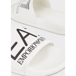 EA7 Ciabatte slider con maxi-logo XCP001 Bianco