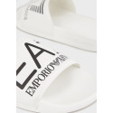 EA7 Ciabatte slider con maxi-logo XCP001 Bianco