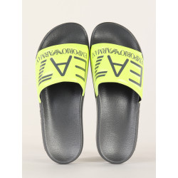 EA7 Ciabatte slider con maxi-logo XCP001 Fluo