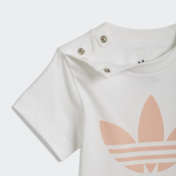 ADIDAS COMPLETO TREFOIL SHORTS TEE GN8192 BIANCO/ROSA