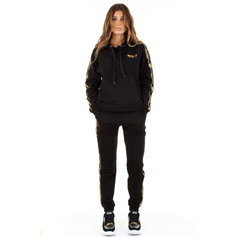 MOSCHINO FELPA CON CAPPUCCIO DONNA 1735 NERO