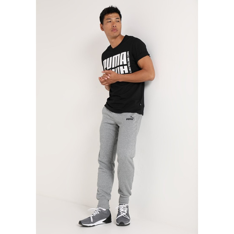 PUMA ESS LOGO PANTS - Pantaloni sportivi 586748 Grey