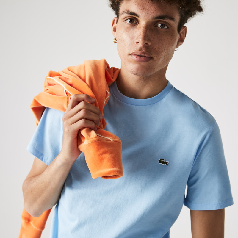 LACOSTE  T-shirt da uomo coccodrillo stampato ROSSO TH5097
