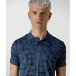 PEUTEREY POLO CON STAMPA CAPPERO PRINT BLU/NERO