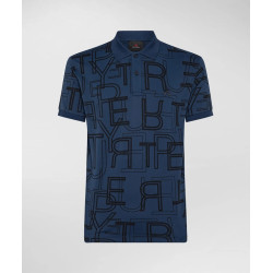 PEUTEREY POLO CON STAMPA CAPPERO PRINT BLU/NERO