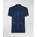 PEUTEREY POLO CON STAMPA CAPPERO PRINT BLU/NERO