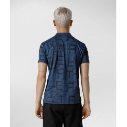 PEUTEREY POLO CON STAMPA CAPPERO PRINT BLU/NERO